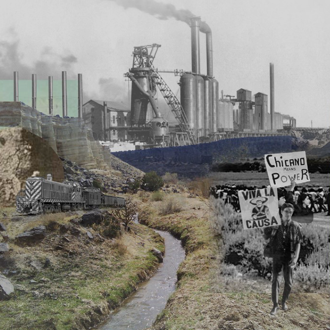 Collage of industry and Chicano movement